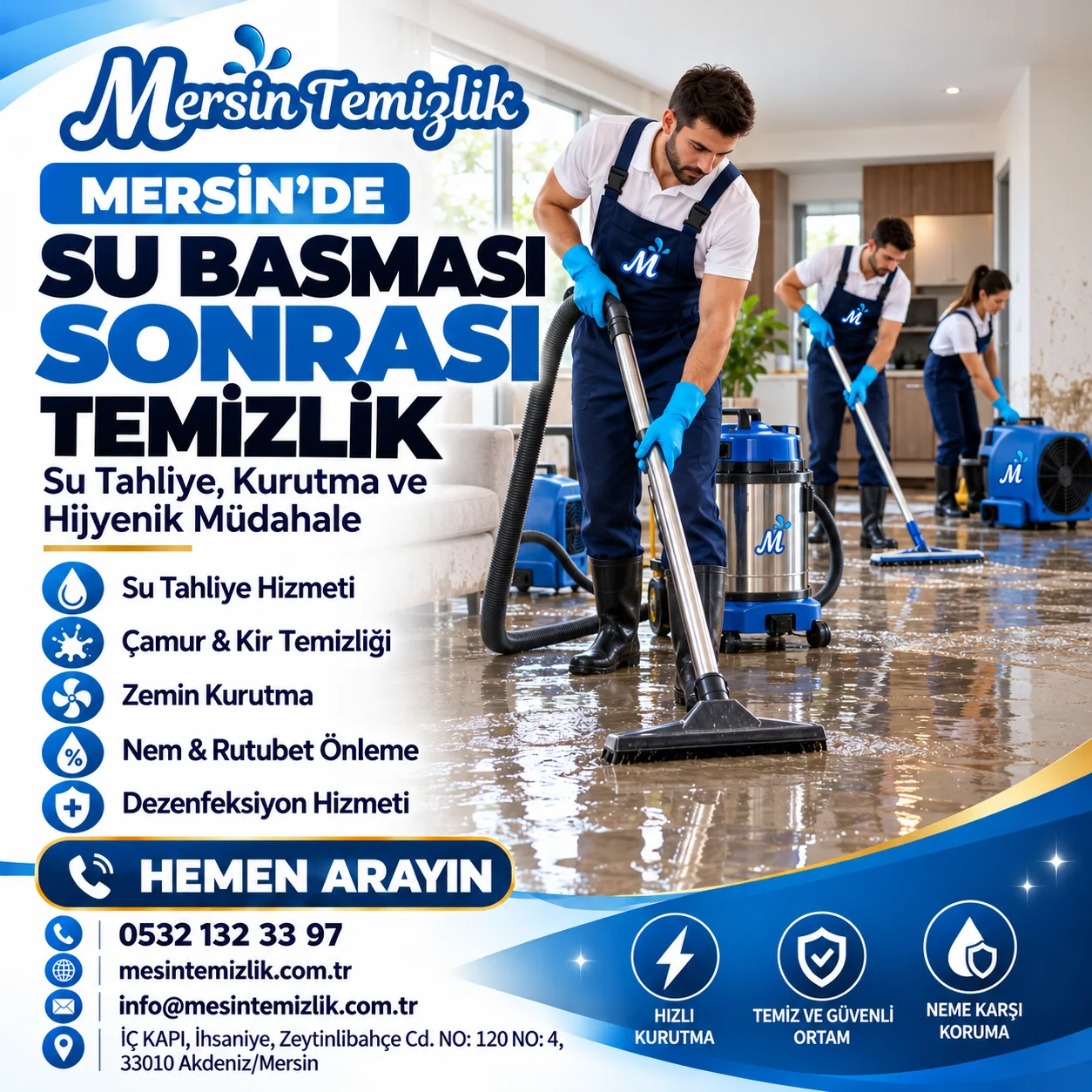 Mersin Su Basması Sonrası Temizlik